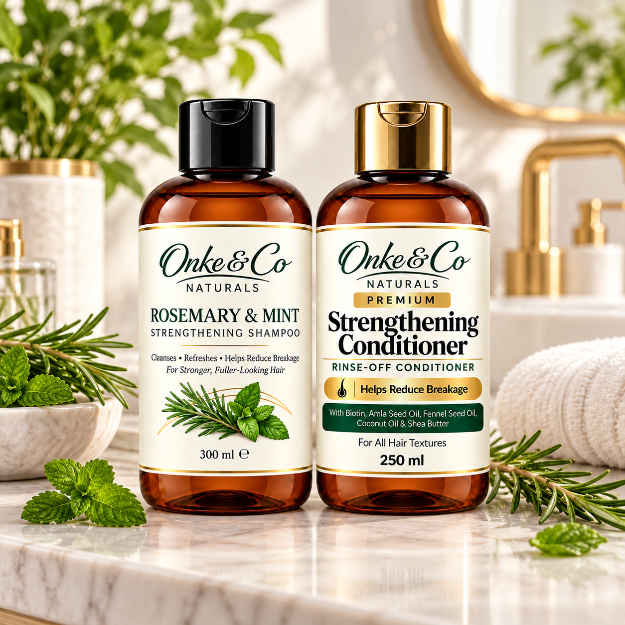 Rosemary & Mint Strengthening Shampoo And Conditioner Set